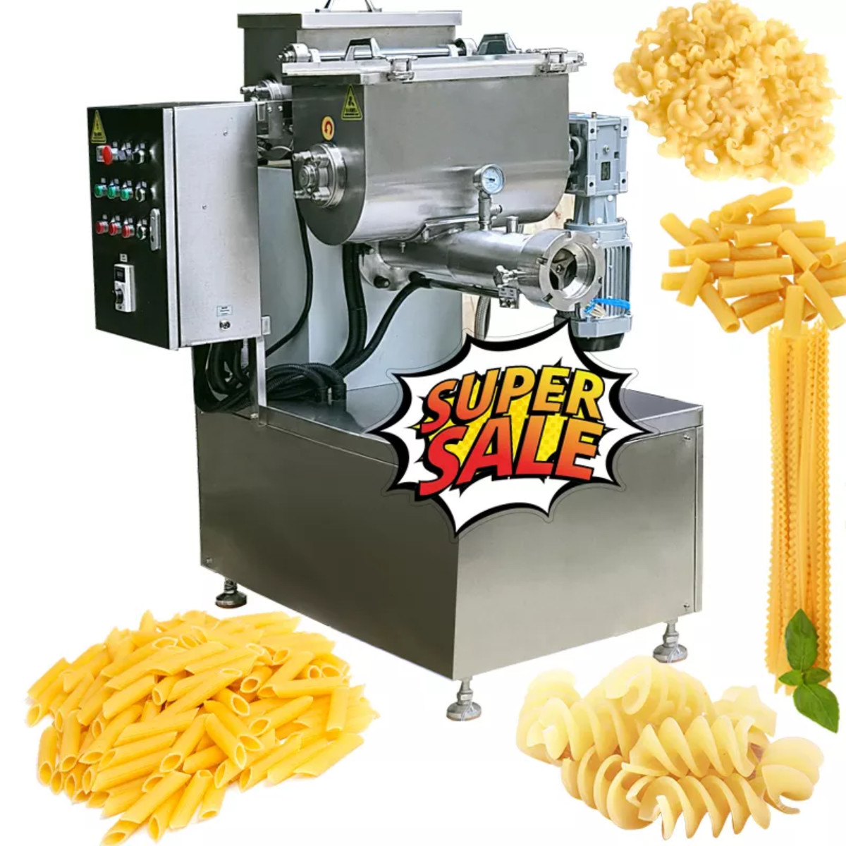 China 304 Material Grain Product Macaroni Pasta Machine At Home factory