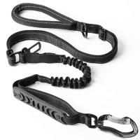 China Multi - Functional Nylon Dog Leash Soft Padded 2 Handles Shock Absorbing Bungee Rope factory