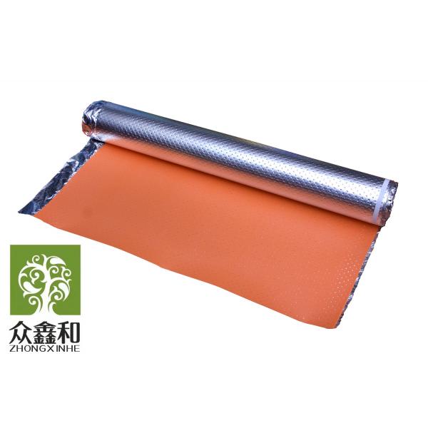 Quality 2mm Holed Underfloor Heating Underlay Aluminum Foil Durable Ixpe Foam Underlay for sale