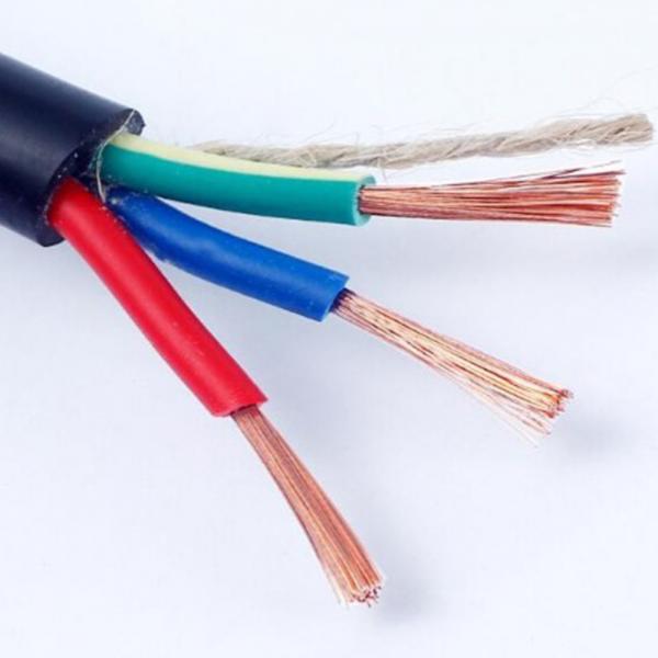 Quality CCC Flameproof Black Flexible Electrical Cable Round Shape 2.5 Mm 3 Core for sale