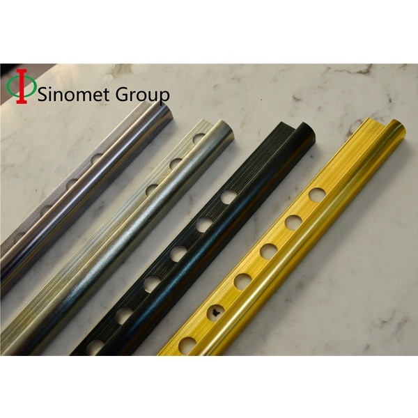 Quality Metal Material Aluminum Tile Trim  Customized For Wall Corner Edge Floor Transition for sale