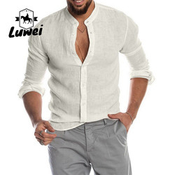 Quality Casual Men Shirts Apparel Cotton Single Breasted Long Sleeve Print Shirts for sale