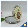 China Shinny Gifts Wholesale Colorful Rhinestones Flower Design Small Round Mirror factory