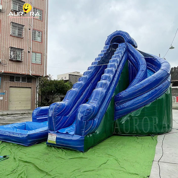 China Commercial Inflatable Water Slide Swim Pool Jumping Castles Water Slides factory