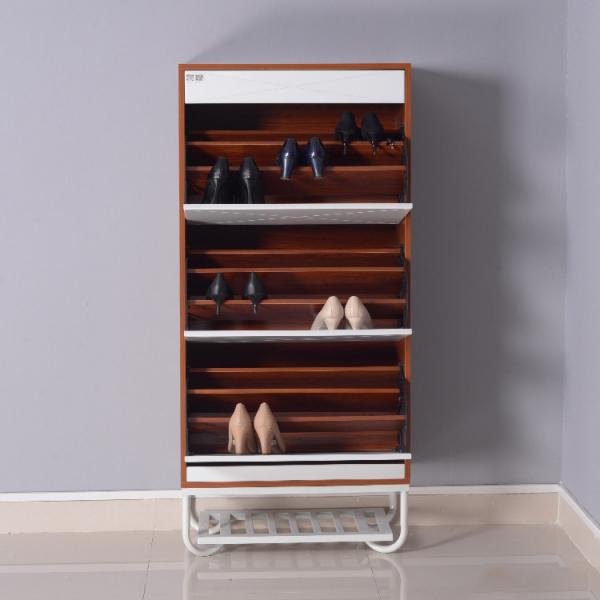 Quality Three Layer Reversible 25 Pairs MDF Shoe Wooden Cabinet for sale