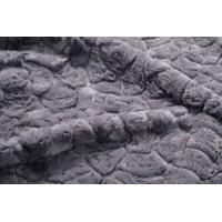 Quality Grey Solid Faux Fur Rabbit Pattern Fabric Polyester 150cm for sale