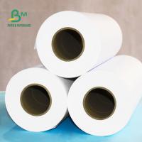 China 92% Whiteness 80gsm Plotter Paper Roll , Plain White Paper Roll For CAD Plotter 24'' X 150ft factory