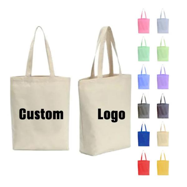 Quality Personalised Canvas Tote Beach Bag Pocket Zipper Cotton For Women for sale