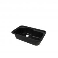 China Size 80 X 48cm Quartz Stone Kitchen Sink 1 Bowl With Tap Hole factory