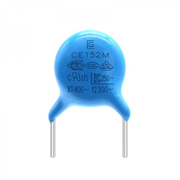Quality Long Service Life Small Ceramic Capacitor 152M 300VAC For Antenna Coupling / Bypass Circuit for sale