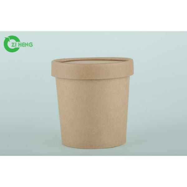 Quality Microwavable double sided PE coating kraft paper soup porridge bowl 230ml for sale