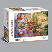 China 1000 Pieces Cardboard Rainbow Jigsaw Puzzle IQ Game ASTM Certificated factory