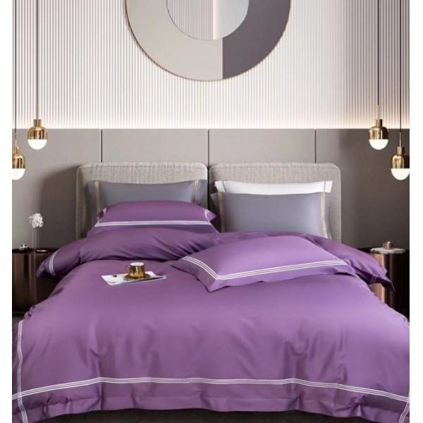 Quality Modern Purple Bamboo Bedding Sets Duvet Cover Bed Linen Home Bedding Sets for sale