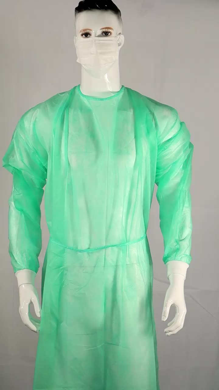 China Disposable Isolation Gown 30-65g Non-woven surgical disposable isolation gown disposable uniform for sale
