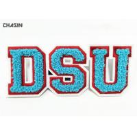 china Felt Material Letter Combination Chenille Varsity Letter Patches Red , Blue Colour