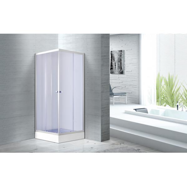 Quality 4mm Smoke Glass Convenient Square Bathroom Glass Shower Enclosures Free Standing CE SGS Certification for sale