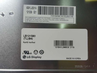 Quality RGB Vertical Stripe LB121S03-TL04 30 Pins LG TFT Display 70/70/55/65 (Typ.)(CR for sale