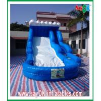 Quality Inflatable Slip And Slide With Pool Enviromentally-Friendly Blue Ocean for sale