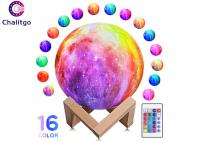 China Moon Lamp 16 RGB Colors 3D Night Light for Kids Bedroom Decoration Birthday Gifts factory