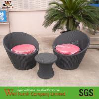 China 3pcs Riverside Stackable Patio Set , Waterproof Wicker Patio Furniture factory