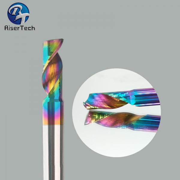 Quality Single Flute Tungsten Carbide Metal DLC Coating Roughing End Mill for sale