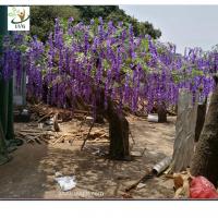 China UVG wedding planner artificial flower arrangements purple wisteria blossoms fake tree for beach club decoration factory