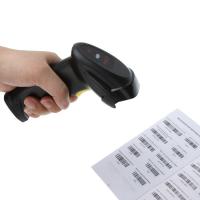 Quality Portable Laser Wired Handheld Barcode Scanner USB RS232 With Adjustable Stand for sale