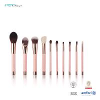 China Plastic Handle 10pcs Makeup Brushes Travel Kit Cosmetics Beauty Tools factory