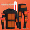Quality Winter Men Warm Electric Heating Suit Set Heating USB Heated Thermal Underwear for sale