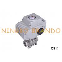 China 1'' DN25 3 Piece Electric Actuator Ball Valve Stainless Steel 304 for sale