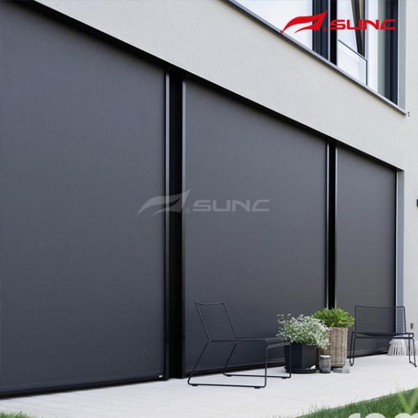 Quality Motorised Outdoor Roller Blinds Windproof Sun Shade Blinds For Patio for sale