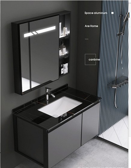 Quality Aluminum Carbon Fiber Wall Hung Wash Basin Cabinet wall mounted wash basin with cabinet for sale