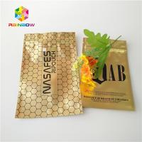 China Matte Glossy k Plastic Bags Packaging Metallic Gold Foil Sachet For Cbd Kratom factory