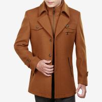China Men's Wool Cloth Thicken Coat with Full Size and 100% Polyester Filling Material factory