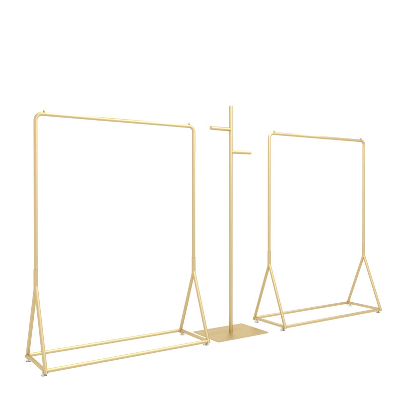 China OEM Clothes Display Hanger Stand Shinny Brushed Electroplated Polished Surface factory