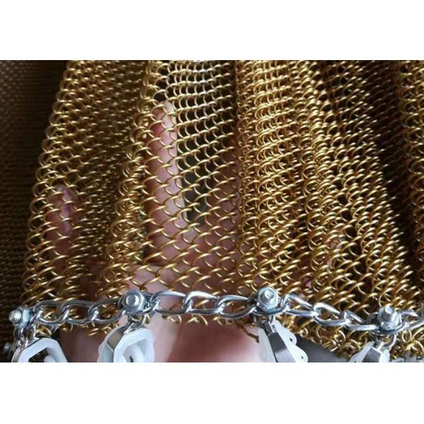 Quality Colorful Decorative Metal Mesh Curtain 0.5mm Aluminum Coil Drapery for sale