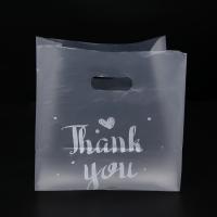 China Customized Eco Friendly Tote Bag THANKYOU Plastic Shopping Bag with 50-200microns Thickness for sale