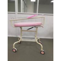 China Pink Mobile Cot Hospital Baby Bed , Newborn Hospital Baby Cot With ABS Basin factory