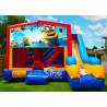 China 7in1 kids Despicable Me minion bounce house with basketball hoop N obstacles inside for sale factory