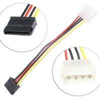 China Dual Molex 4 Pin To 8 Pin OD6mm SATA Extension Cable Hard Drive Power Cord factory