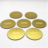 China Gold Plated Silicon Dioxide Optical Glass Plate Round Square Quartz Glass Window factory
