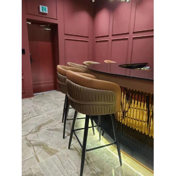 Quality Modern Coffee High Stool Chair Bar Stool Soft Seat Solid Wood Bar Stools for sale