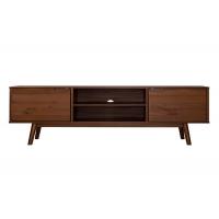 China Villa Living Room Wooden TV Stand With Drawers Walnut Color Fancy Luxury for sale