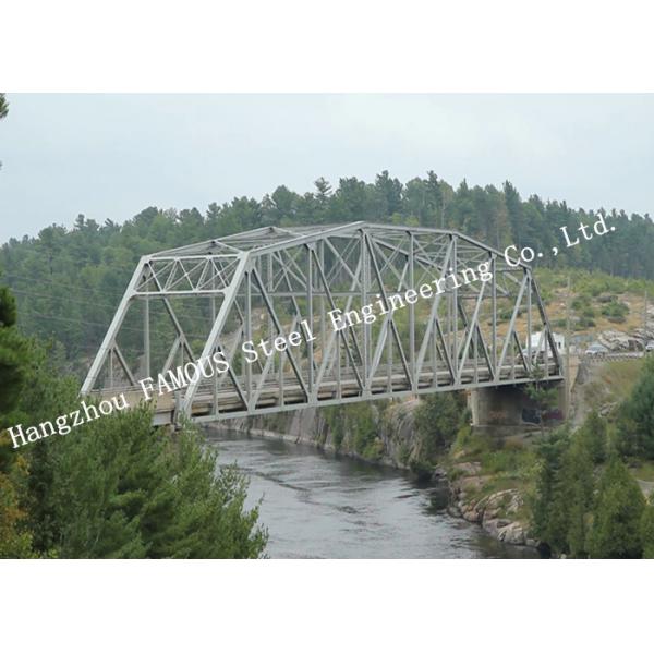 Quality Prefabricated Delta Assembly Modular Steel Truss Bridge With Concrete Deck High Stiffness for sale