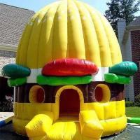 China Yellow Inflatable Bouncer Pumpkin Safety With PVC Durable Materia factory