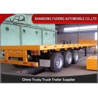 China 40 Foot Flatbed Trailer With Strength Chassis Load Capacity 30-80 Tons factory