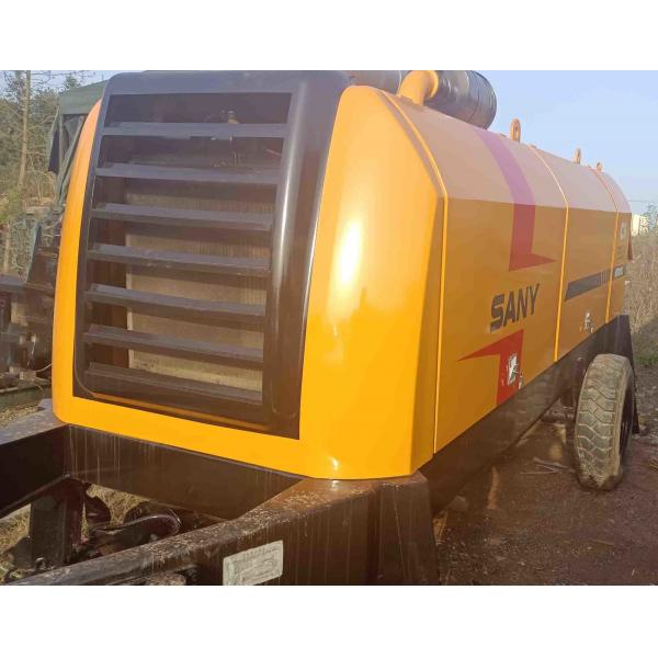 Quality Yellow Used Sany Trailer Mounted Concrete Pump 180KW HBT8018C for sale