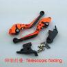 China Aluminum Alloy Motorcycle Handle Bars Brake Levers Clutch Orange Color factory