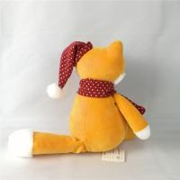 China Orange Santa Stuffed Animal Stuffed Christmas Fox Huggable Baby Fox Toys factory