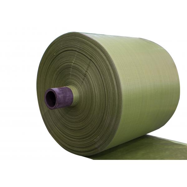 Quality Moisture Proof Woven Polypropylene Roll , UV Inhibitor Green Offset Print Woven Poly Fabric for sale